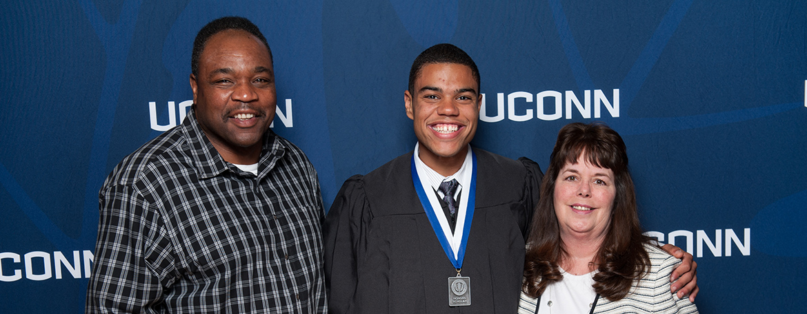 family at medals