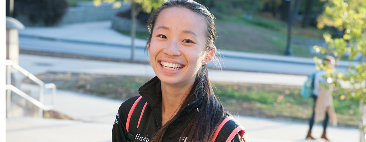 student smiling